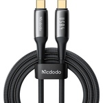 Mcdodo Кабел за данни - Mcdodo (CA-2990) - Type-C → Type-C, 240W, Thunderbolt 3, 40Gb/s, 8K Ultra HD, 1.2m - Черен