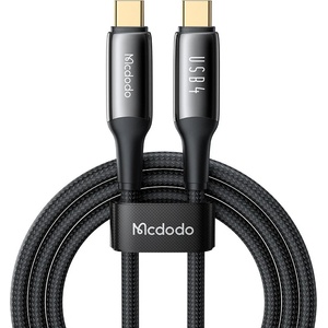 Mcdodo Кабел за данни - Mcdodo (CA-2990) - Type-C → Type-C, 240W, Thunderbolt 3, 40Gb/s, 8K Ultra HD, 1.2m - Черен