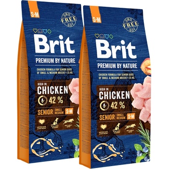 Brit Premium by Nature Senior S + M 2 x 15 kg