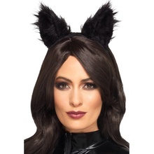 Smiffys.com Čelenka Kočičí uši chlupaté