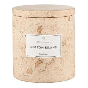 Blomus (Германия) Ароматна свещ BLOMUS FRABLI с аромат Cotton Island - Ø10 х h11 см - цвят травертин (BLOMUS 65450)