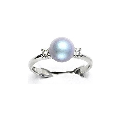 Čištín Zlatý prsten Swarovski perla Iridescent light blue bílé i žluté zlato T 1207