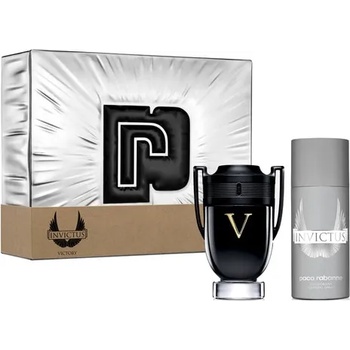 Paco Rabanne Invictus Victory Подаръчен комплект, парфюмна вода 100 ml + спрей дезодорант 150 ml, мъже