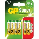 GP Batteries Алкална батерия gp super lr03 aaa / 4+2 бр. в опаковка 1.5v (gp-ba-24a21-sbv6)