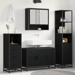 vidaXL Комплект мебели за баня 3 бр. Черния дъб 35 x 37, 5 x 166 см (3402416)