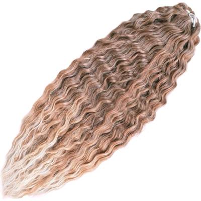 Ariel brčky kučeravé Crochet Braids blond ombré T042: 55cm 300g