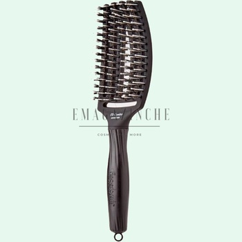 Olivia Garden S. A. , Belgium Olivia Garden Плоска средна масажна четка за коса със смесен косъм Hairbrush Fingerbrush Combo Medium - Black (095414343006523)