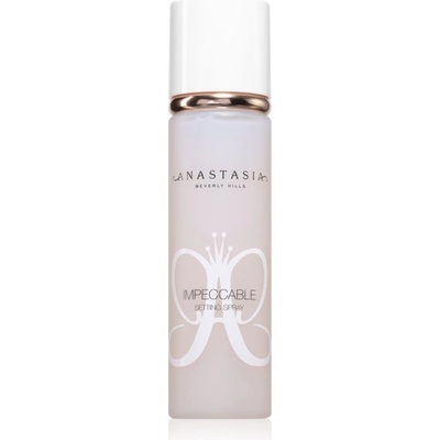 Anastasia Beverly Hills Impeccable Setting Spray матиращ и фиксиращ спрей върху фон дьо тен 24 часа 100ml