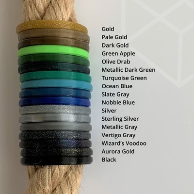 Prsten 3dBara Simple více barev : Nobble Blue Velikost: S