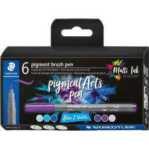 STAEDTLER Маркери Staedtler Pigment Arts 371, 6 цвята, 371 c6-2 (31652-А-371 C6-2)