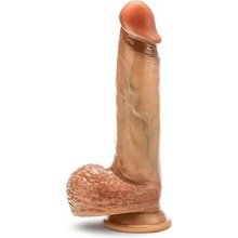 Blush Renaissance Raphael 9.5 Inch Sliding Foreskin Dildo with Squeezable Balls Tan