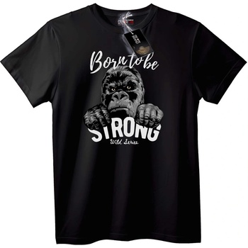 NOONEBRAND Тениска Горила силен - 2XL, White