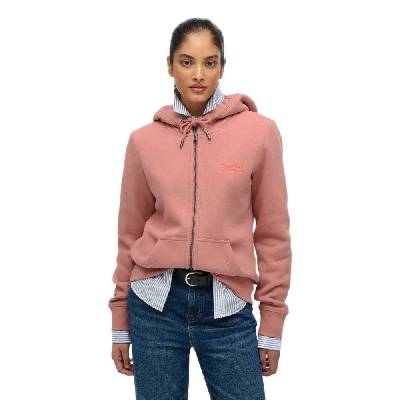 Блуза Superdry Essential Logo full zip sweatshirt - Pink (Ash Rose)