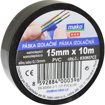 Mako Elektroinštalačná lepiaca páska 15 mm x 10 m