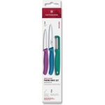 Victorinox - комплект кухненски ножове със белачка SWISS CLASSIC, 3 бр. , в пъстри цветове (GG748)