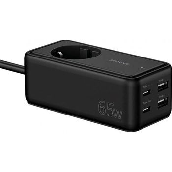 Proove Зарядно устройство Proove GaN с удължителен кабел PD-03 1AC 65W (2Type-C + 2USB + 2 USB-C) (PSP165220001)
