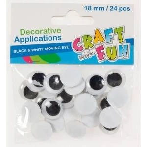 Craft with fun Decorative Eyes Ornament 18mm 24el