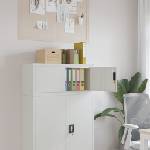 vidaXL Шкаф за папки светлосив 90x40x40 см стомана (339717)