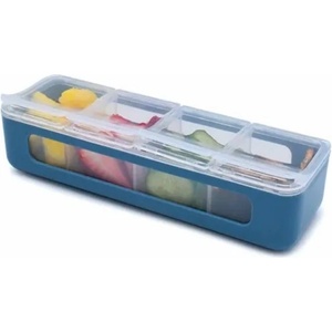 Melii Кутия за закуски Melii Luxe - С 4 отделения, Blue (ML22480)