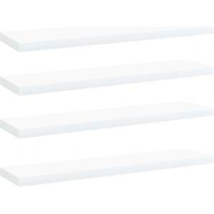 vidaXL Рафтове за етажерка, 4 бр, бели, 40x10x1, 5 см, инженерно дърво (805122)