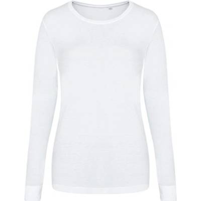 Just Ts Dámske triko s dlhým rukávom JT002F Solid White