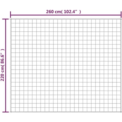 vidaXL Záťažová prikrývka Light Cream 11 kg Látka 220x260
