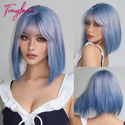 Miku Cosplay dlouhá modrá