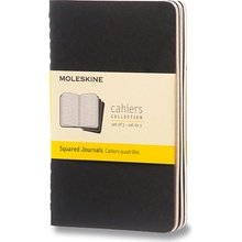 Moleskine Sešit S čtvereček 3 ks Černý