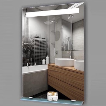 Lidiya Mirror Огледало за баня LED осветление и рафт LM Eclipsed Glow 700×800мм