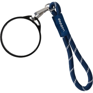 Dopper Wrist Cord Black Mug Ring - Midnight Silver