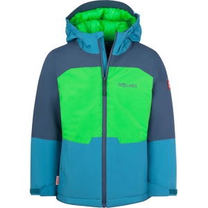 TROLLKIDS Детско зимно яке Trollkids Kid's Hardanger Jacket Winter jacket - Fresh Green / Mystic Blue / Dark Marine - размер 164 (EU) (703-4662-0219)