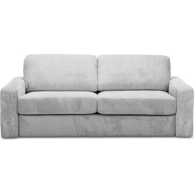 makamii Светлосив разтегателен диван от рипсено кадифе 195 cm Nona - Makamii (NONA_3SF_27_P1_C8)