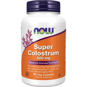 NOW NOW Super Colostrum 500mg, 90 Veg Capsules