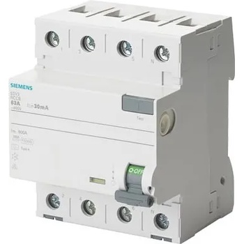 Siemens Защитен превключвател Siemens 5SV3444-6 A 40/4 100MA 4 MODULE (5SV3444-6)