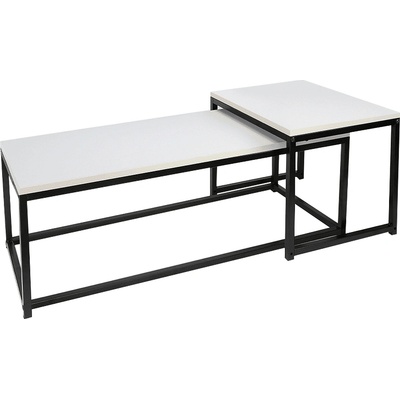 Комплект две холни маси Kastler typ 2 бяло и черно