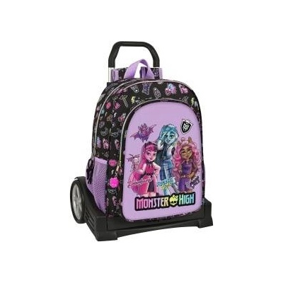 Monster High Училищна чанта с колелца Monster High Creep Черен 33 x 42 x 14 cm