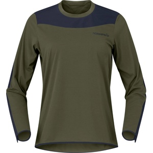 Norrøna Фланелка с дълъг ръкав за колоездене Norrøna Women's Skibotn Equaliser Tech L/S Cycling jersey - Olive Night (156-2880-0112)