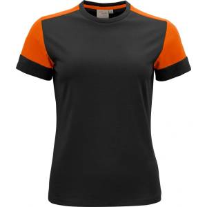 Printer prime t women / Дамска тениска от плътен памук - черна/оранжева (61403181303)