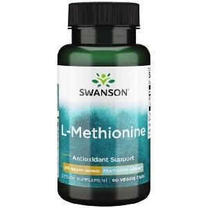 Swanson L-Methionine, 500 mg, 60 капсули, Swanson (SWU451)