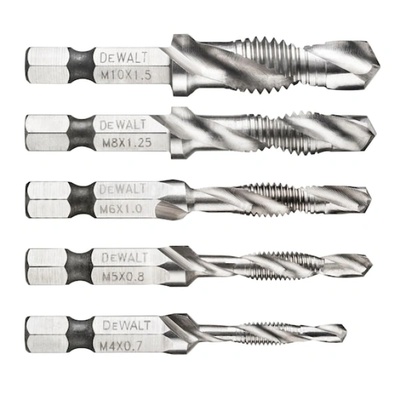 DEWALT Накрайник за битове, самонарезен, 5 бр. , m4, m5, m6, m8, m10