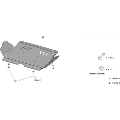 Kryt pod motor TOYOTA HILUX Platform/Chassis (_N1_, _N2_) - Plech -