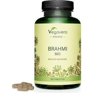 Vegavero Brahmi BIO - Bacopa Monieri БИО - Брахми - Бакопа Мониери, 180 таблетки Vegavero (VV-VITA-250)