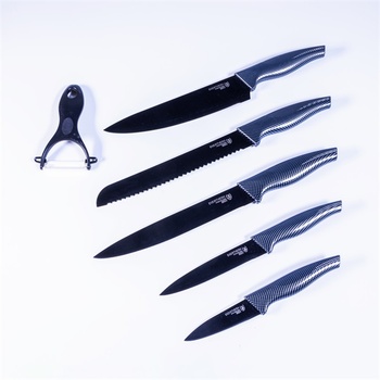 IRIS kt-250-b Комплект кухненски ножове от 5 части, черен (kt-250-b)