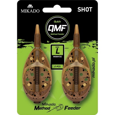 Mikado Total Fishing Method feeder krmítko Shot Mikado | QMF systém | Velikost L | 2 ks Gramáž: 30 g