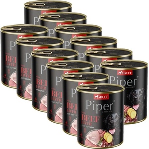 Dolina Noteci Консерва Piper Adult с говежди черен дроб и картофи 12 x 800 г