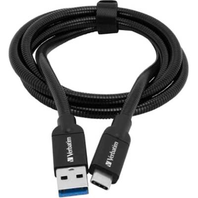 Verbatim Кабел Verbatim - 2075100185, USB-A/USB-C, 1 m, черен (2075100185)