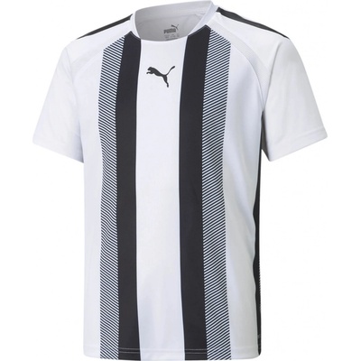 Puma TEAMLIGA STRIPED JERSEY JR biela čierna