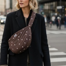 Studio Noos Puffy Cross Body Bag Brown Hearts
