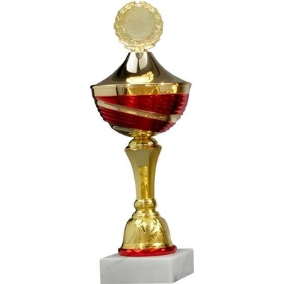 Kovový pohár s poklicí Zlato-červený 45 cm