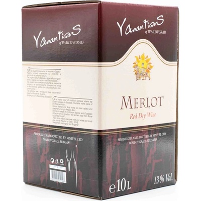 Yamantiev’s Bag in Box Merlot červená 2025 13% 10 l (kartón)
